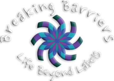 Breaking Barriers Logo With Words White